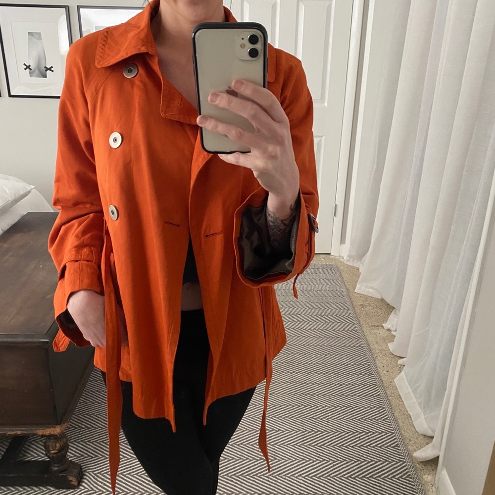 Fillm Studio California Orange Short Trench Jacket